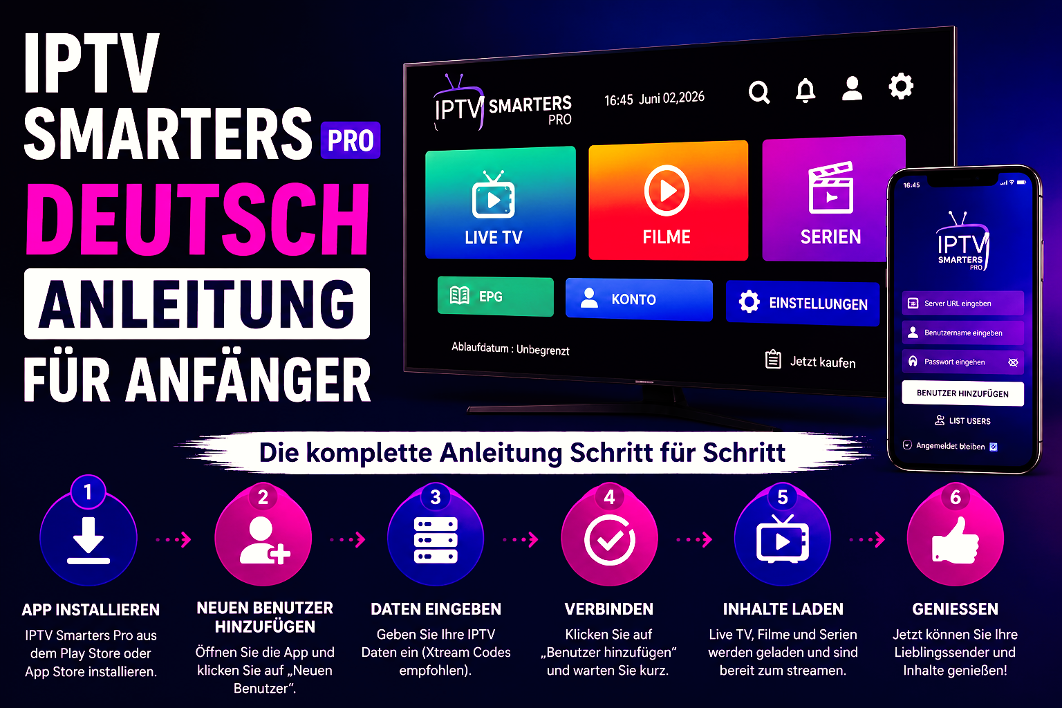 IPTV Smarters Pro Deutsch Anleitung für Anfänger